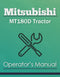 Mitsubishi MT180D Tractor Manual Cover