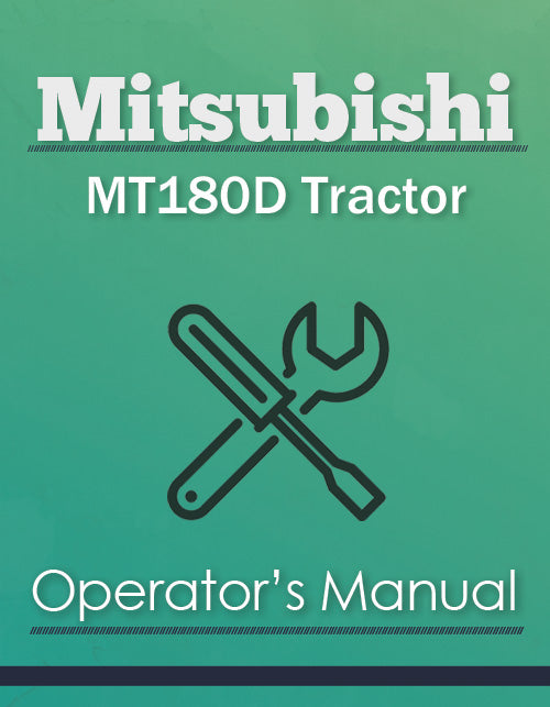 Mitsubishi MT180D Tractor Manual Cover