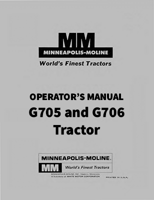 Minneapolis-Moline G705 and G706 Tractor Manual