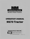 Minneapolis-Moline M670 Tractor Manual