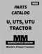 Minneapolis-Moline U, UTS, and UTU Tractor - Parts Catalog