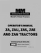 Minneapolis-Moline ZA, ZAU, ZAS, ZAE, and ZAN Tractor Manual