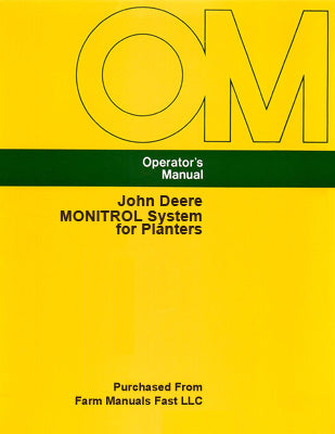 John Deere MONITROL System for Planters Manual