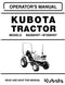 Kubota B6200HST and B7200HST Tractor Manual
