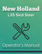 New Holland L35 Skid Steer Manual Cover