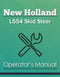 New Holland L554 Skid Steer Manual Cover