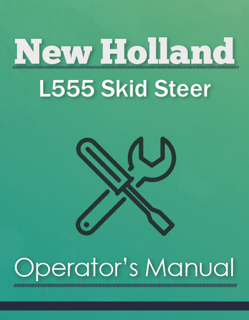 New Holland L555 Skid Steer Manual Cover