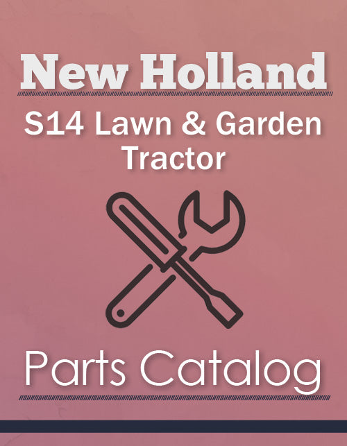 New Holland S14 Lawn & Garden Tractor - Parts Catalog Cover