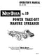 New Idea 19 Manure Spreader Manual