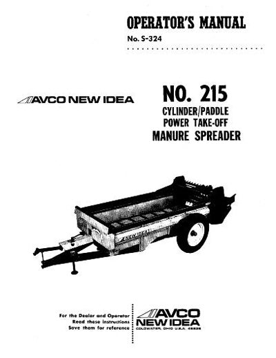 New Idea 215 Manure Spreader Manual