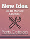 New Idea 3618 Manure Spreader - Parts Catalog Cover