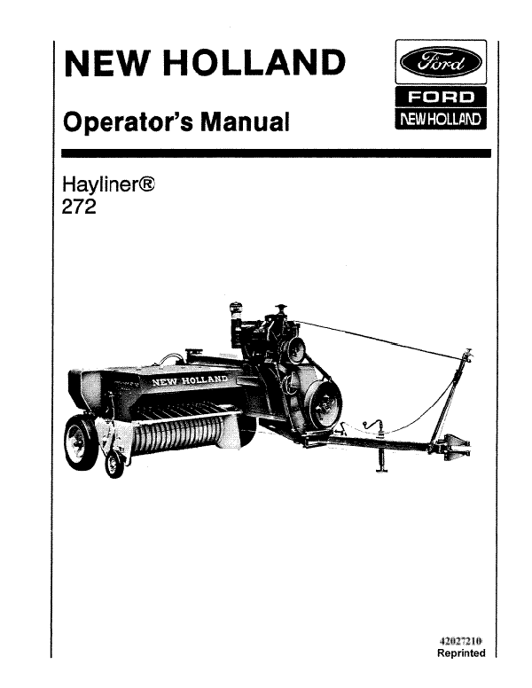 New Holland 272 Hay Baler Manual | Farm Manuals Fast