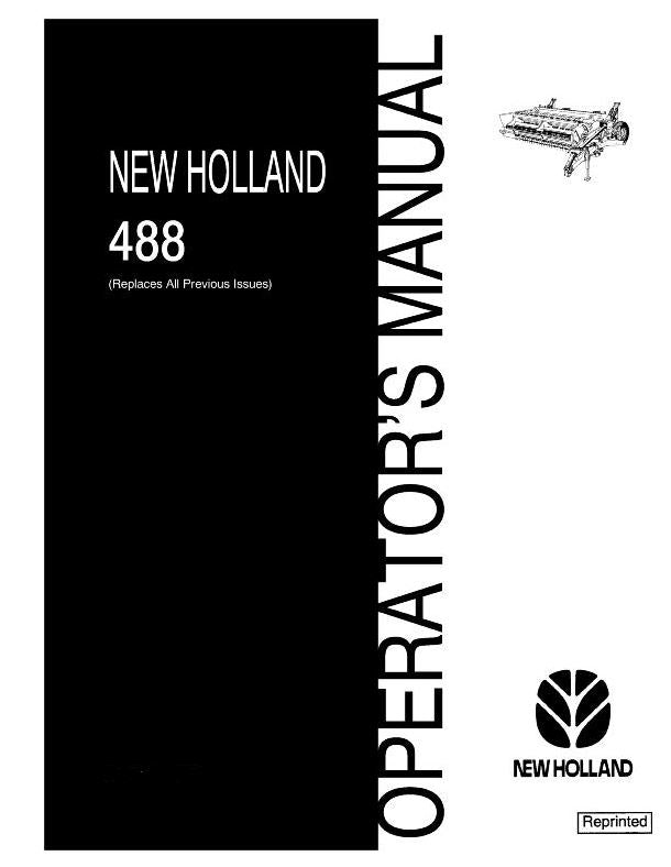 New Holland 488 Haybine Mower Conditioner Manual