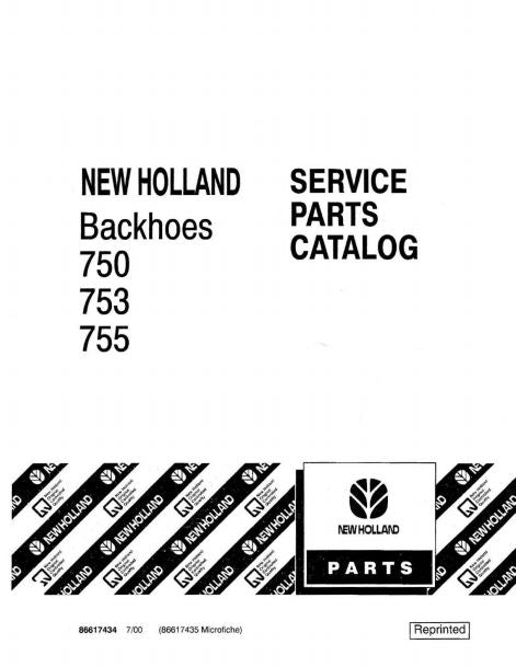 Ford 750, 753 and 755 Backhoe - Parts Catalog