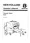 New Holland 835 Round Baler Manual
