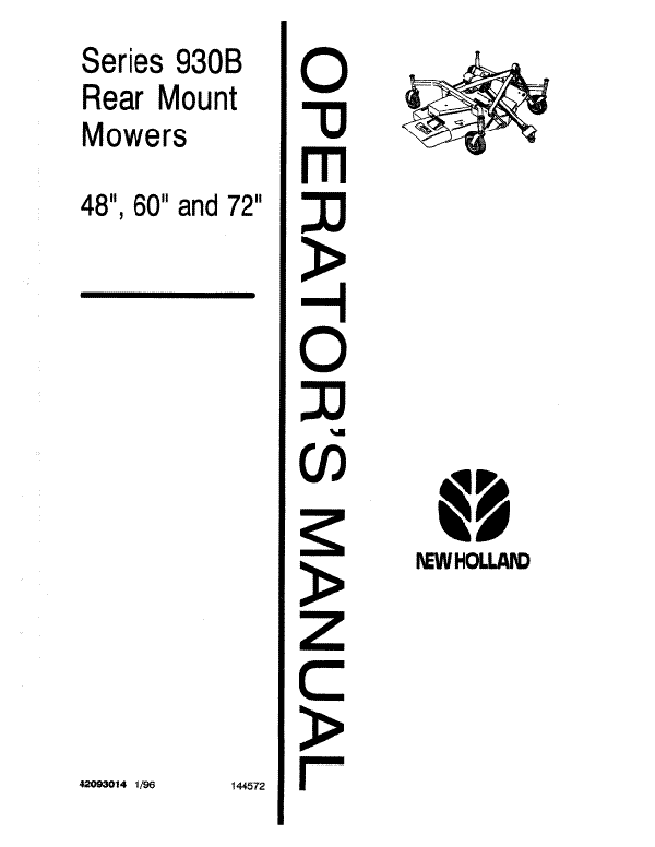 New Holland 930B Mower Manual