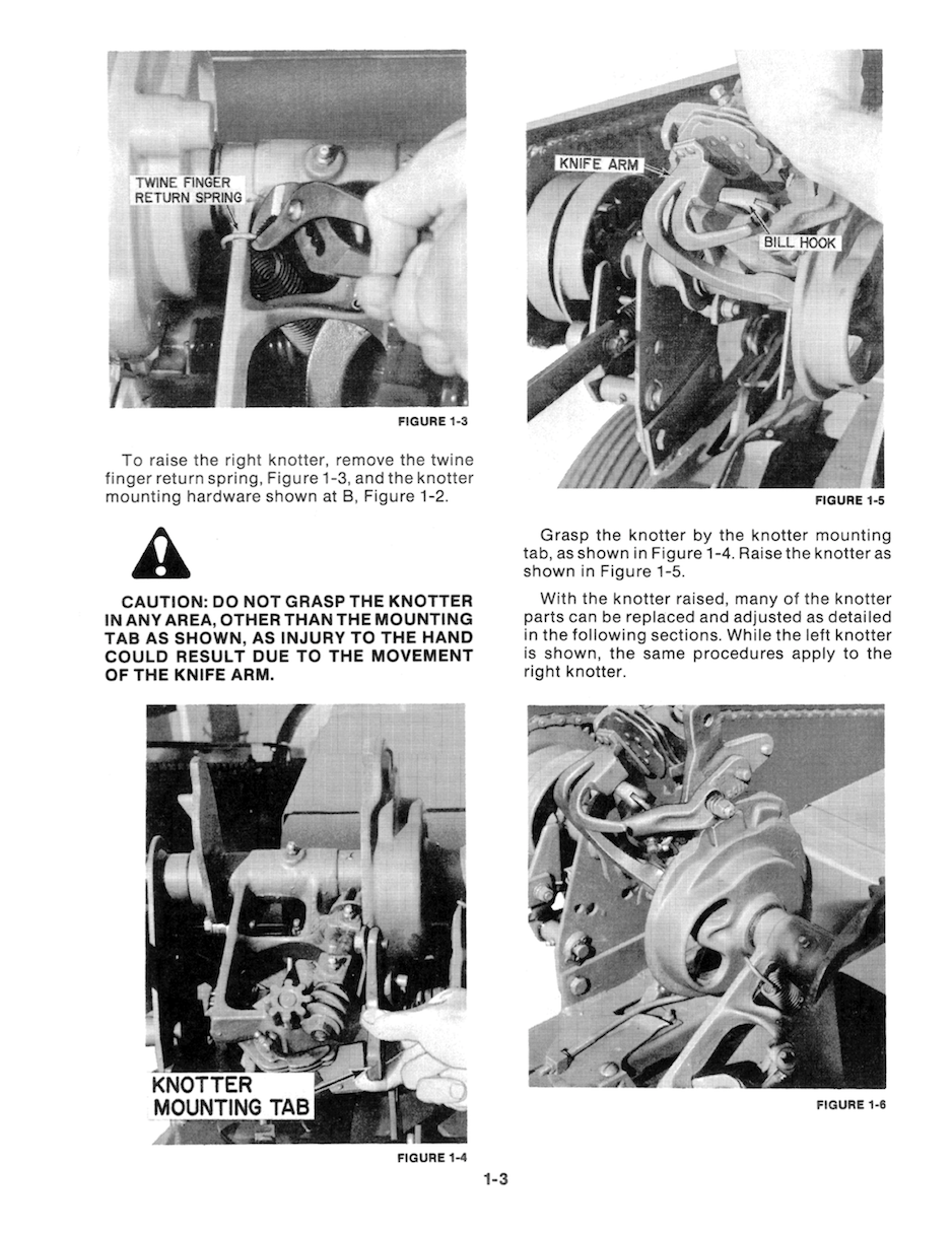 New Holland Square Baler Knotter Service Manual – Models 273, 278, 310, 315, Heavy-Duty Print