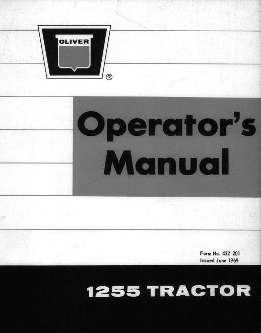 Oliver 1255 Tractor Manual