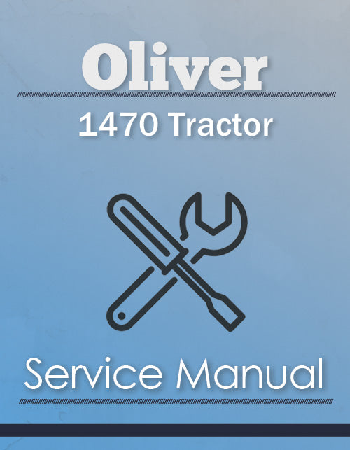 Oliver 1470 Tractor - Service Manual Cover