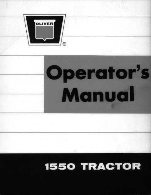 Oliver 1550 Tractor Manual