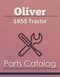 Oliver 1855 Tractor - Parts Catalog Cover