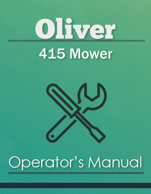 Oliver 415 Mower Manual Cover