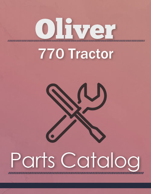 Oliver 770 Tractor - Parts Catalog Cover