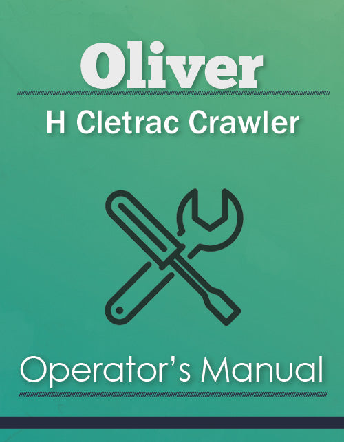 Oliver H Cletrac Crawler Manual Cover
