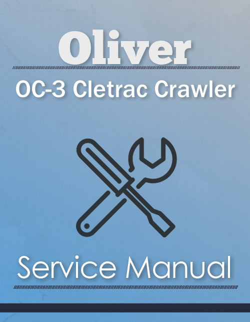 Oliver OC-3 Cletrac Crawler - Service Manual Cover