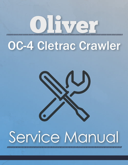 Oliver OC-4 Cletrac Crawler - Service Manual Cover
