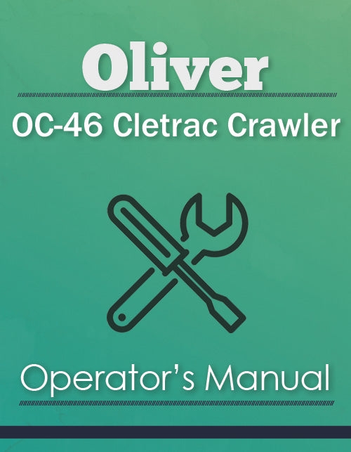 Oliver OC-46 Cletrac Crawler Manual Cover