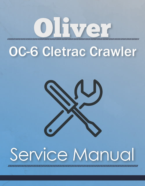Oliver OC-6 Cletrac Crawler - Service Manual Cover