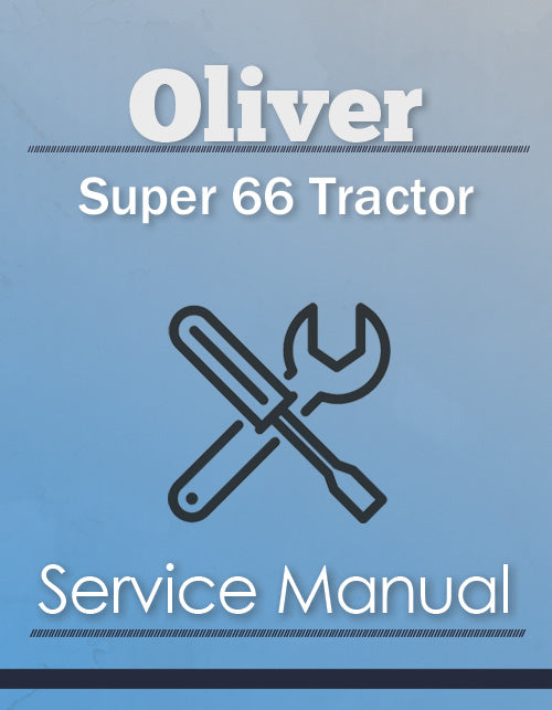 Oliver Super 66 Tractor - Service Manual Cover