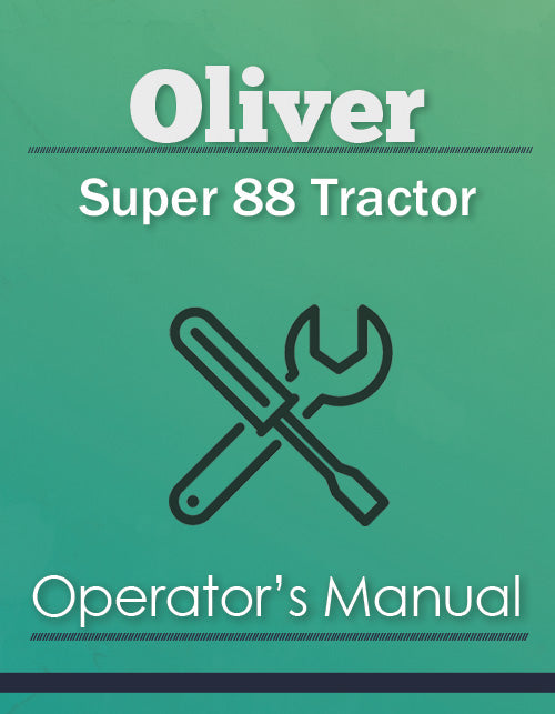 Oliver Super 88 Tractor Manual Cover