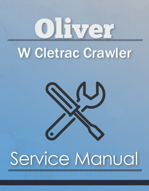 Oliver W Cletrac Crawler - Service Manual Cover