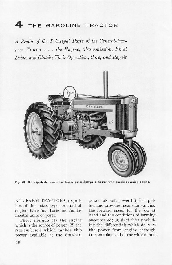 The Operation and Care of Farm Machinery