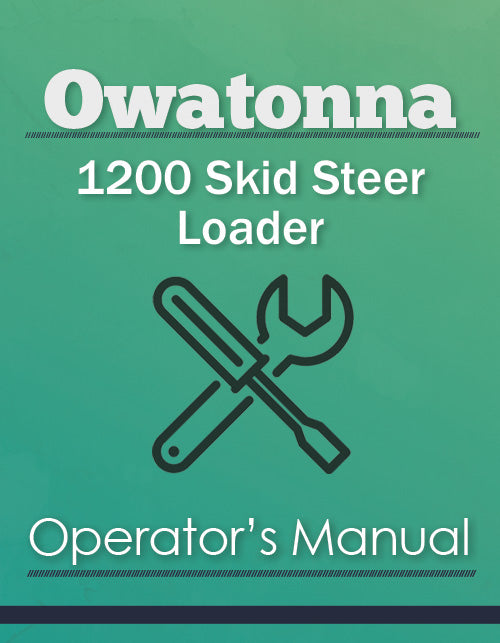 Owatonna 1200 Skid Steer Loader Manual Cover