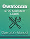 Owatonna 1700 Skid Steer Loader Manual Cover