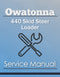 Owatonna 440 Skid Steer Loader - Service Manual Cover