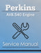 Perkins AV8.540 Engine - Service Manual Cover