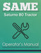 SAME Saturno 80 Tractor Manual Cover