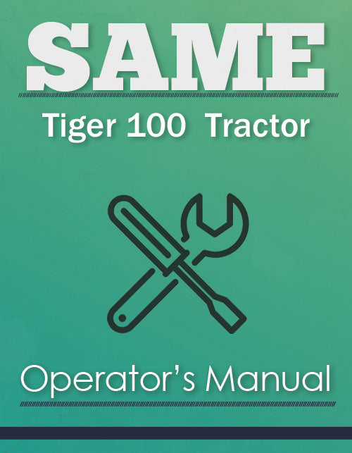 SAME Tiger 100  Tractor Manual Cover