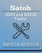 Satoh S370 and S370D  Tractor - Service Manual