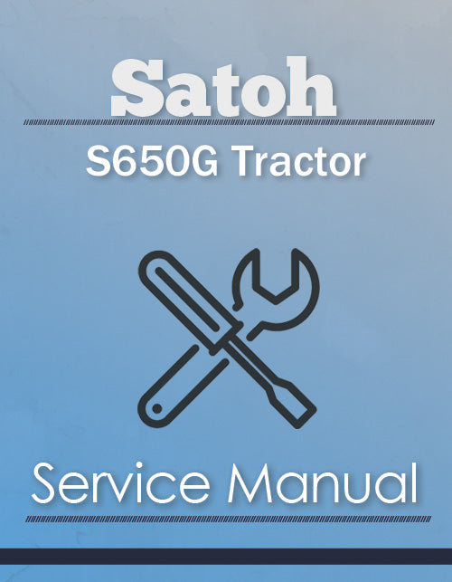 Satoh S650G Tractor - Service Manual Cover