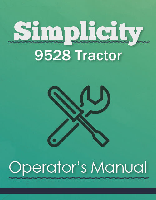 Simplicity 9528 Tractor Manual Cover