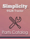 Simplicity 9528 Tractor - Parts Catalog Cover