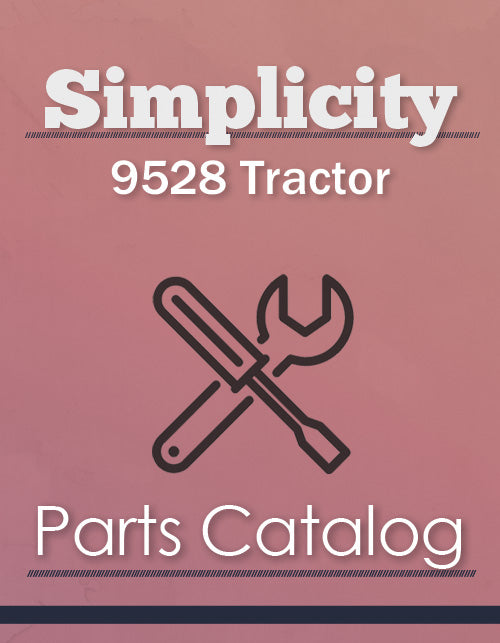 Simplicity 9528 Tractor - Parts Catalog Cover