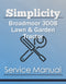 Simplicity Broadmoor 3008 Lawn & Garden Tractor - Service Manual Cover