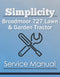 Simplicity Broadmoor 727 Lawn & Garden Tractor - Service Manual Cover