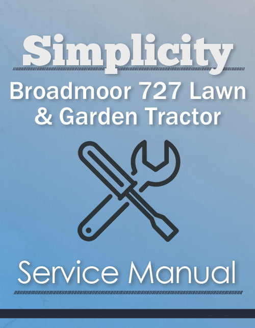 Simplicity Broadmoor 727 Lawn & Garden Tractor - Service Manual Cover